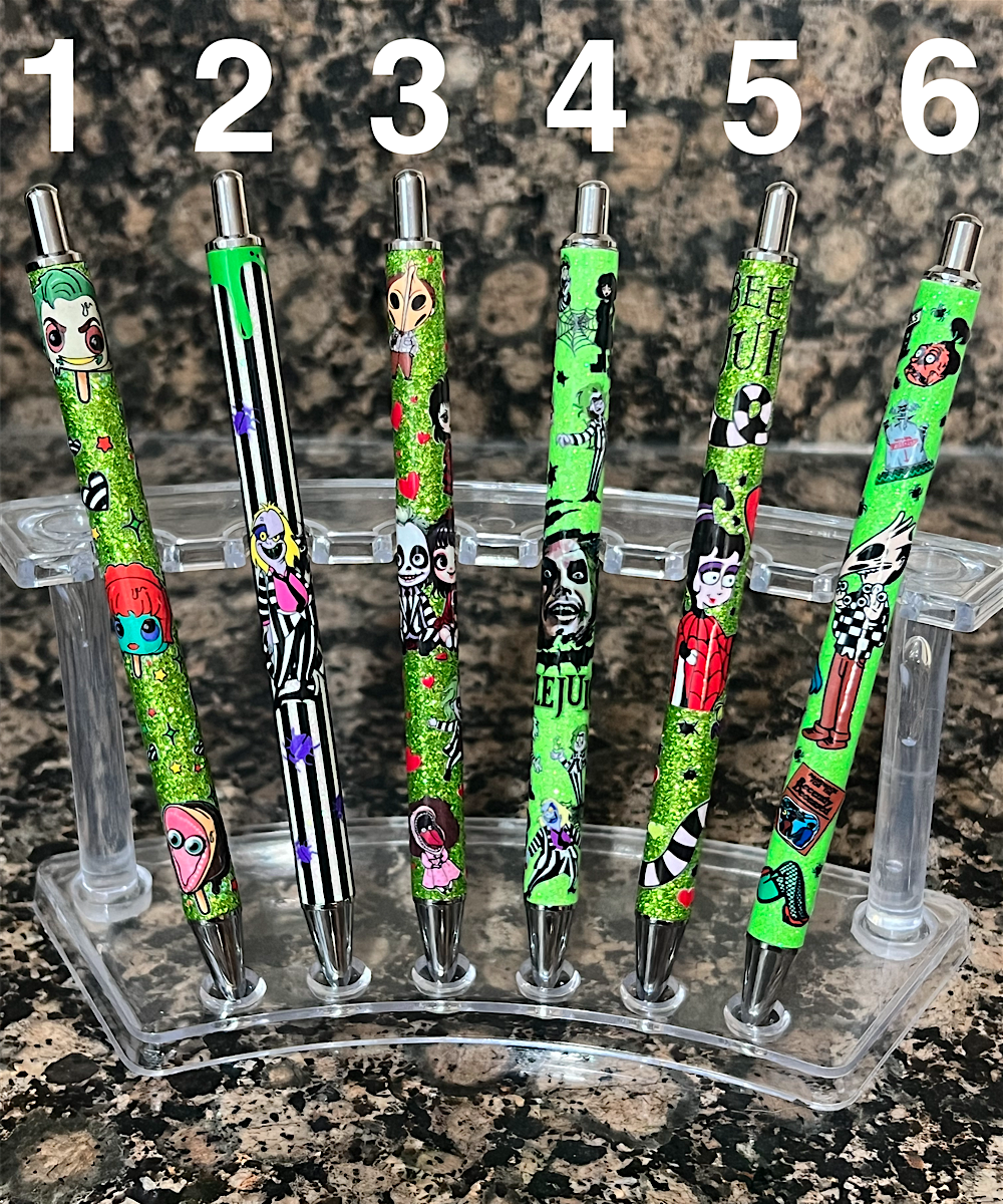 UV DTF Spooky Horror Striped Suit Pens