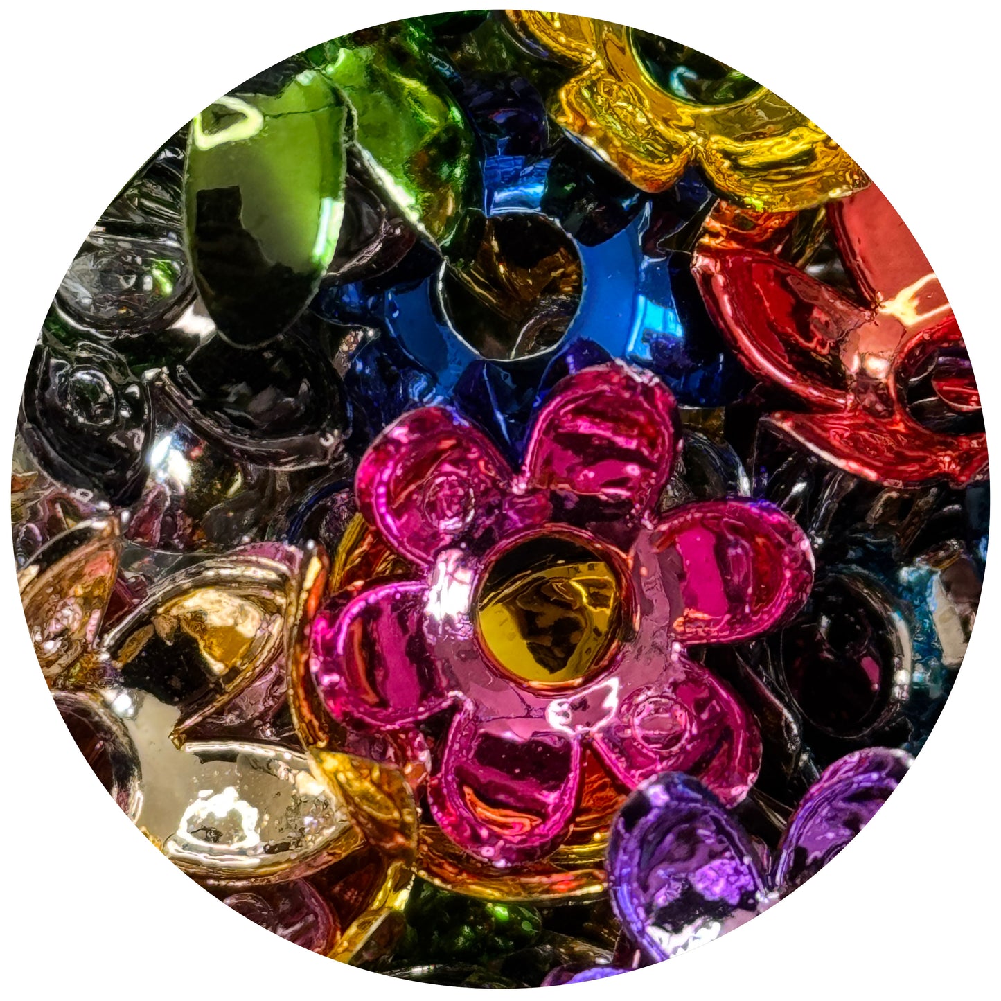 Mixed Color Bead Caps