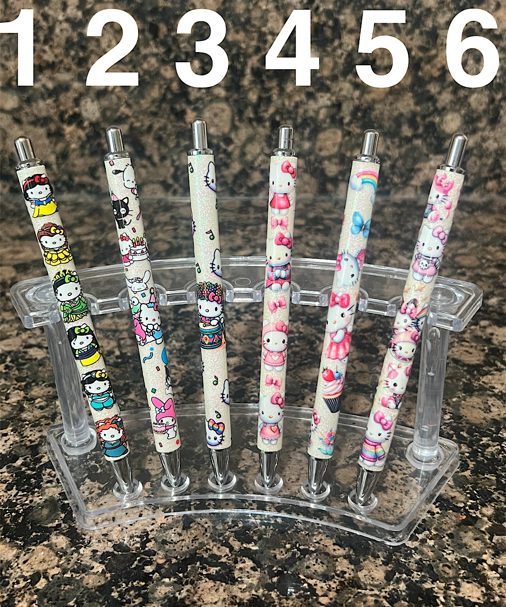 UV DTF White Cat Glitter Pens