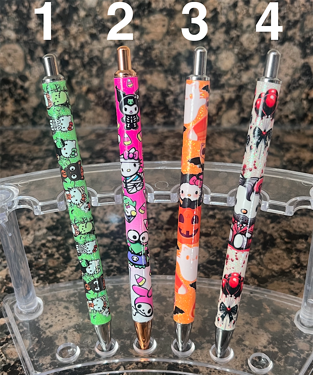 UV DTF Halloween White Cat Pens