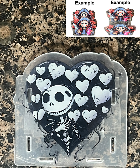 Scary Xmas Heart Pen Holder