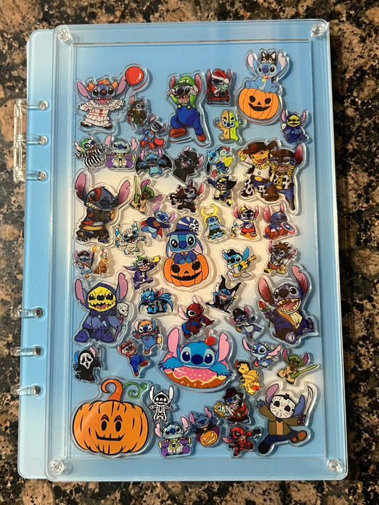 Blue Monster Halloween Large Shaker Notebook