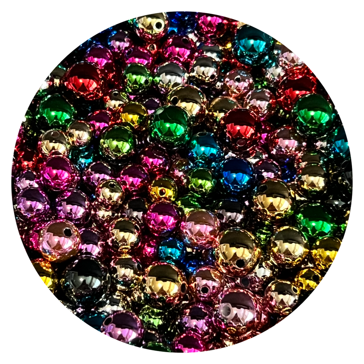 Mixed Sizes Metallic Beads